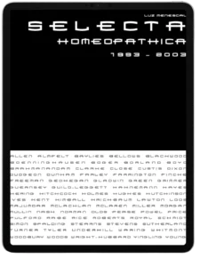 Capa do ebook de homeopatia "Selecta homeopathica 1993-2003"